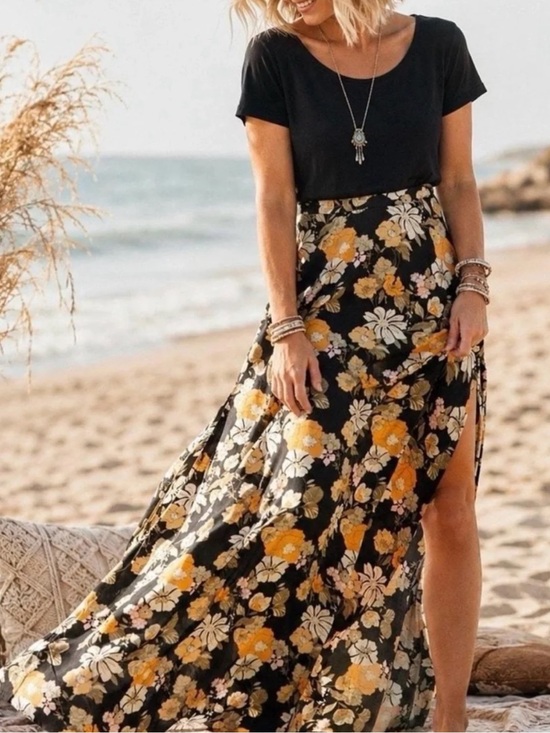 NATURAL LIFE Dresses & Skirts - Natural Life Floral Maxi Skirt Size XL